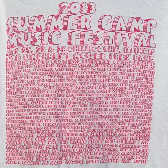 2013 Summer Camp Music Festival Tee Shirt Size XLarge - Picture 4 of 6